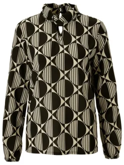 Blouse zwart/crème