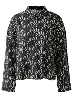 Blouse zwart/crème