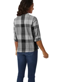 Blouse zwart/wit