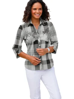 Blouse zwart/wit