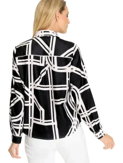 Blouse zwart/wit