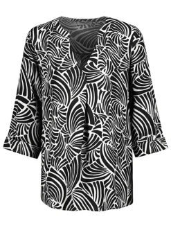Blouse zwart/wit
