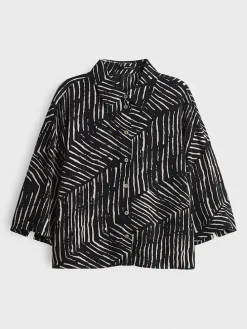 Blouse zwart/wit