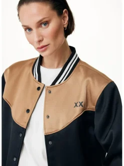 Blouson zwart/camel
