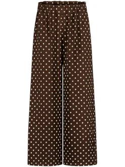 Broek bruin/wit