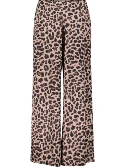 Broek crème/bruin