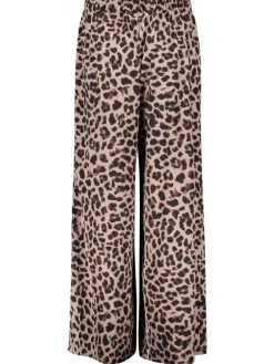 Broek crème/bruin