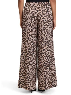 Broek crème/bruin