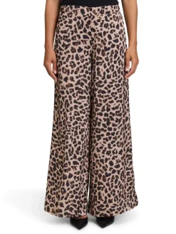 Broek crème/bruin