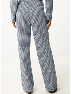 Broek donkerblauw/wit