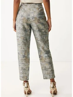 Broek lichtblauw/goudkleurig