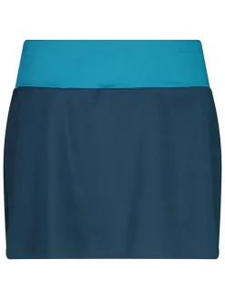 Broekrok donkerblauw/turquoise