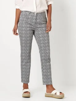 Broek wit/donkerblauw