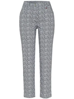 Broek wit/donkerblauw