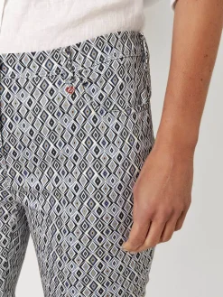 Broek wit/donkerblauw