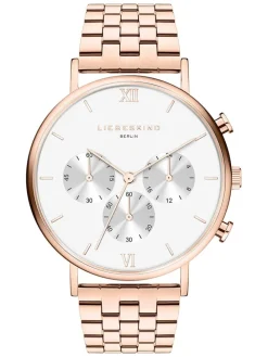 Chronograaf roségoudkleurig/wit