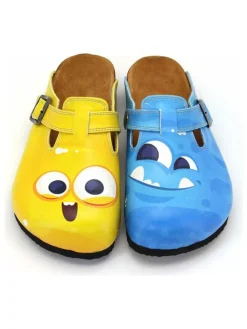 Clogs geel/blauw