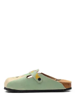 Clogs mintgroen/beige/meerkleurig