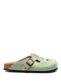 Clogs mintgroen/beige/meerkleurig
