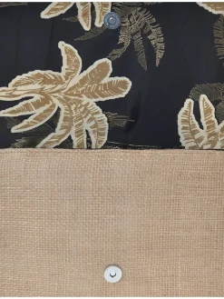 Clutch beige/zwart - (B)26 x (H)19 x (D)2 cm