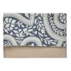Clutch donkerblauw/beige - (B)24 x (H)17 x (D)1 cm