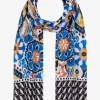 Colsjaal zwart/blauw/wit
