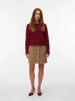 Corduroy rok beige