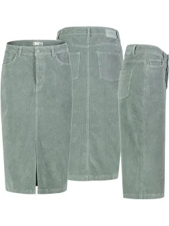 Corduroyrok mintgroen