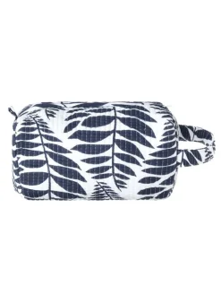 Cosmeticatas wit/donkerblauw - (B)22 x (H)10 x (D)10 cm