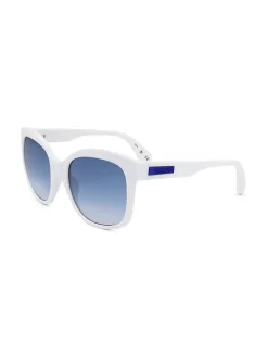 Dameszonnebril wit/blauw