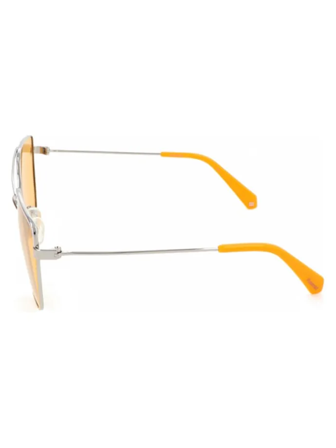 Dameszonnebril zilverkleurig/oranje