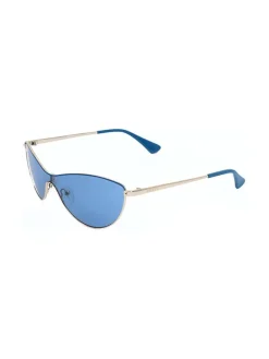 Dameszonnebril zilverkleurig/blauw