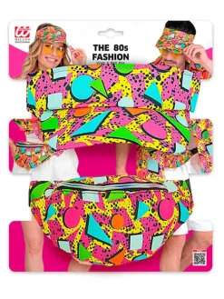 2-delige accessoiresset "Jaren 80 Funky Fashion" meerkleurig