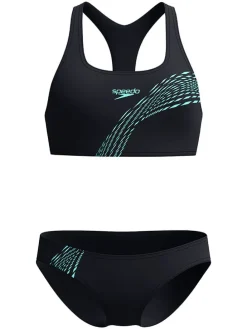 2-delige bikiniset zwart/blauw