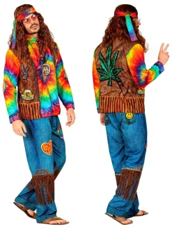 3-delige kostuum "Hippie" meerkleurig