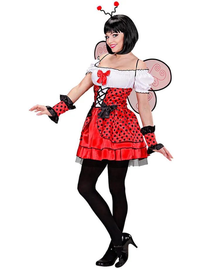 4-delige kostuum "Lieveheersbeestje" rood/wit