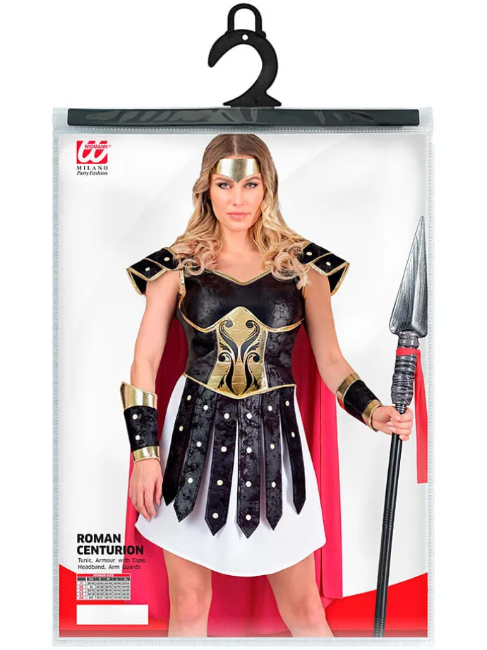 4-delige kostuum "Romeinse centurion" wit/zwart/rood