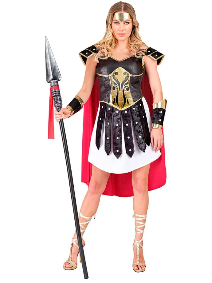 4-delige kostuum "Romeinse centurion" wit/zwart/rood