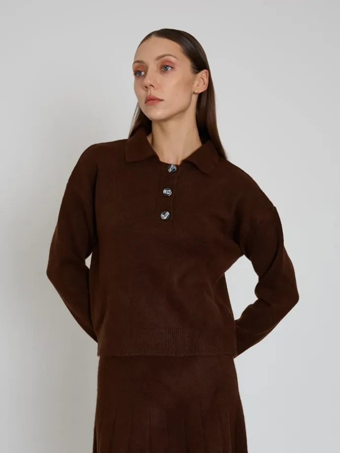 2-delige outfit bruin