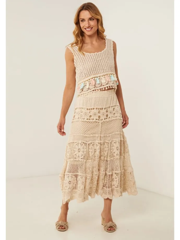 2-delige outfit "Lydia" beige