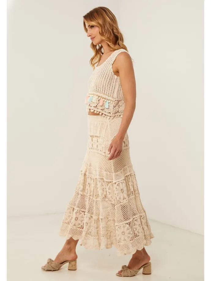 2-delige outfit "Lydia" beige