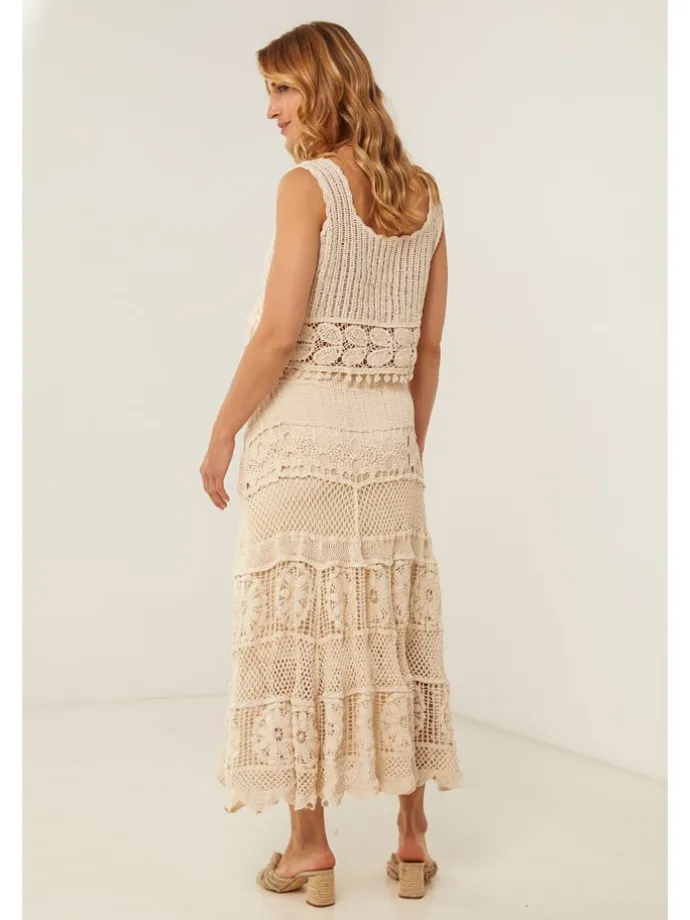 2-delige outfit "Lydia" beige