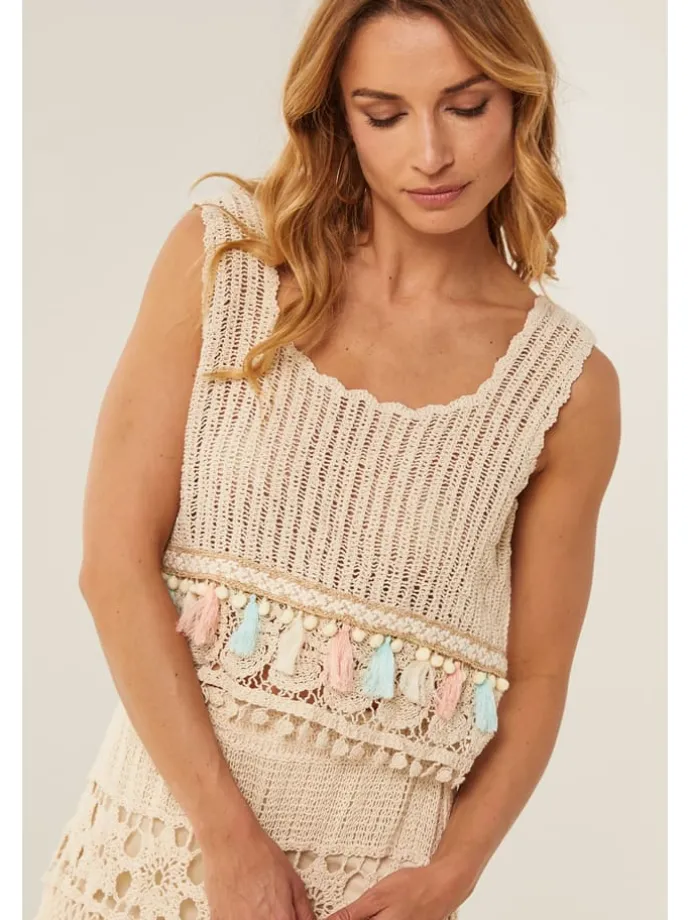 2-delige outfit "Lydia" beige