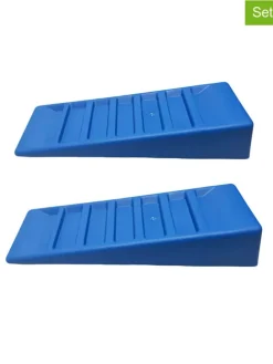 2-delige set: caravanstabilisatiewiggen blauw - (B) 41,5 x (H) 7,5 x (D) 15,5 cm