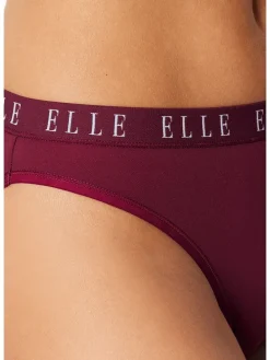 3-delige set: slips bordeaux/crème/groen