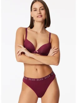 3-delige set: slips bordeaux/crème/groen