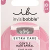 2-delige set: spiraal haarbandjes "Extra Care" transparent - 2 stuks