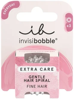 2-delige set: spiraal haarbandjes "Extra Care" transparent - 2 stuks