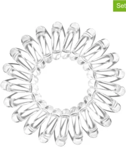 2-delige set: spiraal haarbandjes "Extra Care" transparent - 2 stuks