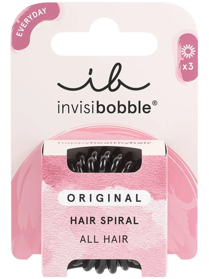 2-delige set: spiraal haarbandjes zwart - 3 stuks
